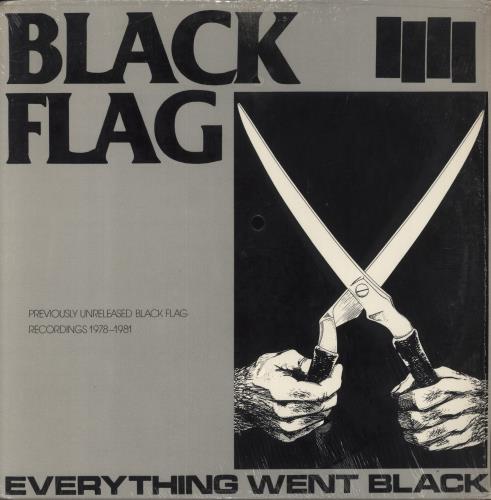 Black Flag Everything Went Black + Poster + Sticker 2-LP vinyl record set (Double LP Album) US BD72LEV860436