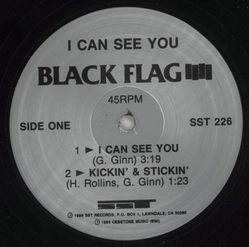 Black Flag I Can See You 12" vinyl single (12 inch record / Maxi-single) US BD712IC866670