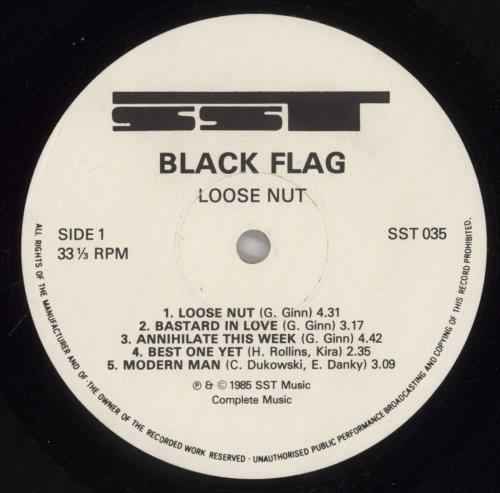 Black Flag Loose Nut - VG vinyl LP album (LP record) UK BD7LPLO862574