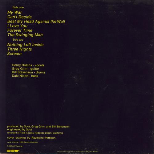 Black Flag My War - 1st - EX vinyl LP album (LP record) US BD7LPMY829342