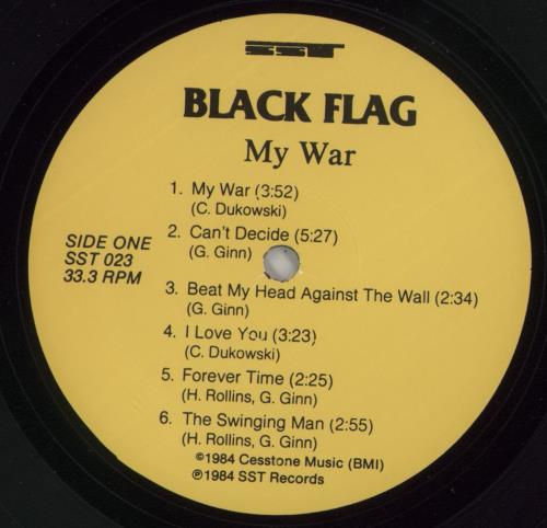Black Flag My War vinyl LP album (LP record) US BD7LPMY403670