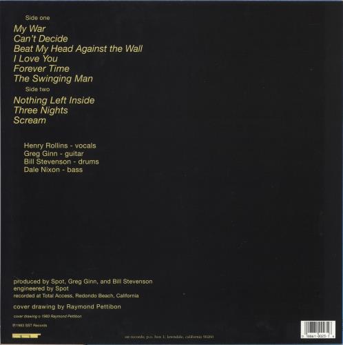 Black Flag My War vinyl LP album (LP record) US BD7LPMY403670