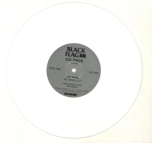 Black Flag Six Pack - White Vinyl 10" vinyl single (10 inch record) US BD710SI689932