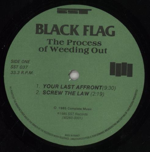Black Flag The Process Of Weeding Out 12" vinyl single (12 inch record / Maxi-single) UK BD712TH863303