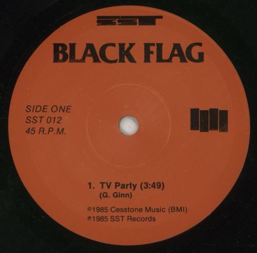 Black Flag TV Party 7" vinyl single (7 inch record / 45) US BD707TV870168