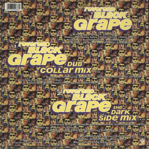 Black Grape Reverend Black Grape 12" vinyl single (12 inch record / Maxi-single) UK BGR12RE170905