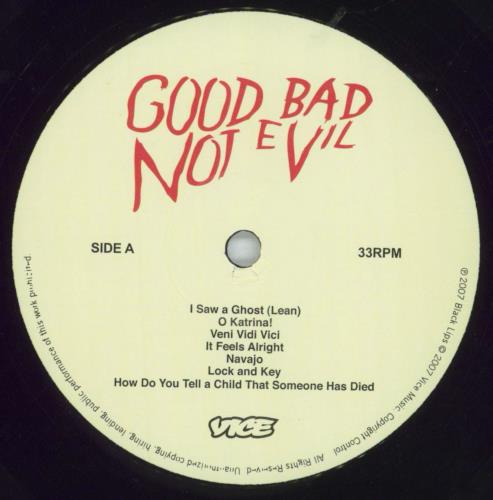 Black Lips Good Bad Not Evil vinyl LP album (LP record) UK ZLDLPGO817461