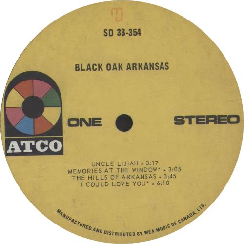 Black Oak Arkansas Black Oak Arkansas vinyl LP album (LP record) Canadian BOKLPBL668933