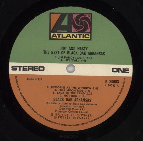 Black Oak Arkansas Hot And Nasty - The Best Of Black Oak Arkansas vinyl LP album (LP record) UK BOKLPHO644406