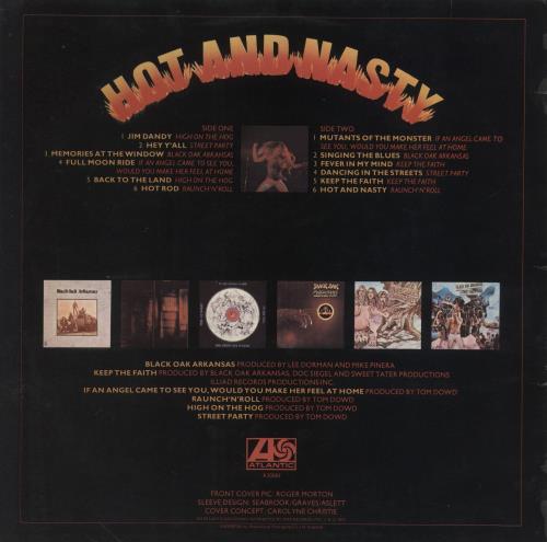 Black Oak Arkansas Hot And Nasty - The Best Of Black Oak Arkansas vinyl LP album (LP record) UK BOKLPHO644406