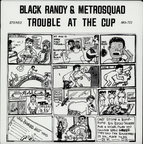 Black Randy Trouble At The Cup 7" vinyl single (7 inch record / 45) Spanish BXK07TR765100