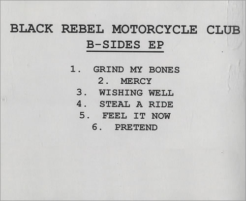 Black Rebel Motorcycle Club B-Sides EP CD-R acetate US RBCCRBS473935