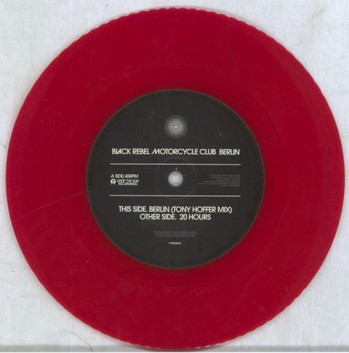 Black Rebel Motorcycle Club Berlin - Red Vinyl 7" vinyl single (7 inch record / 45) UK RBC07BE408260