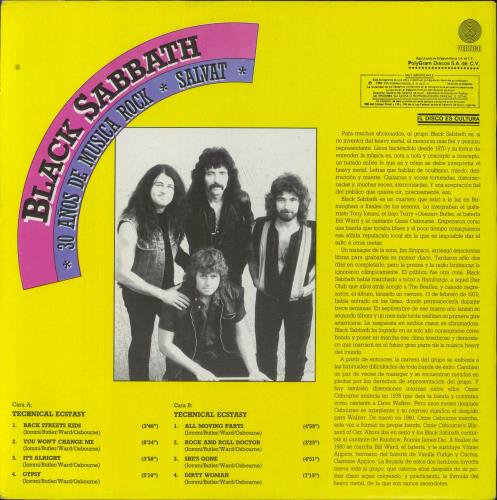 Black Sabbath 30 Anos De Musica Rock vinyl LP album (LP record) Mexican BLKLPAN146881