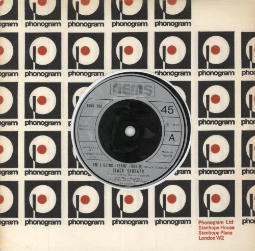 Black Sabbath Am I Going Insane (Radio) 7" vinyl single (7 inch record / 45) UK BLK07AM618761