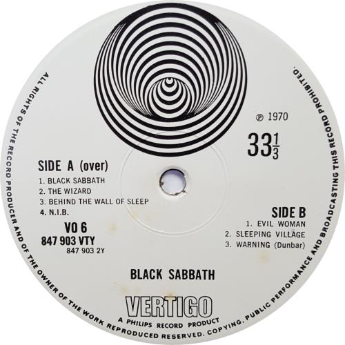 Black Sabbath Black Sabbath - 1st - VG vinyl LP album (LP record) UK BLKLPBL634546