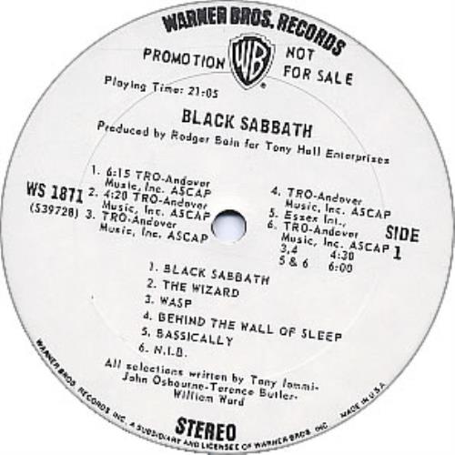 Black Sabbath Black Sabbath - 1st issue 1969 w/l vinyl LP album (LP record) US BLKLPBL259618