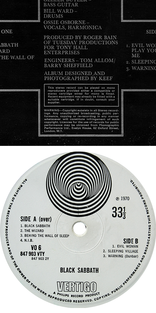 Black Sabbath Black Sabbath - 1st vinyl LP album (LP record) UK BLKLPBL625541