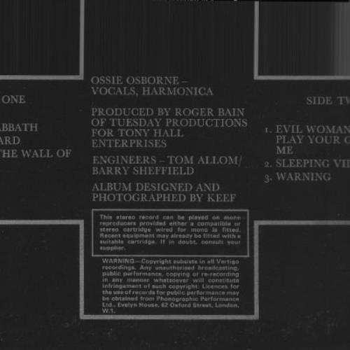 Black Sabbath Black Sabbath - 2nd vinyl LP album (LP record) UK BLKLPBL106403