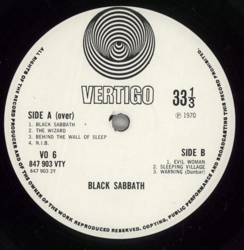 Black Sabbath Black Sabbath - 3rd vinyl LP album (LP record) UK BLKLPBL638198