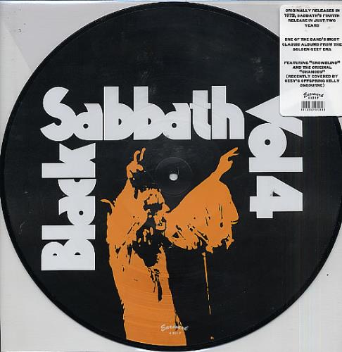 Black Sabbath Black Sabbath Vol 4 picture disc LP (vinyl picture disc album) UK BLKPDBL275500