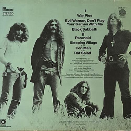 Black Sabbath Black Sabbath vinyl LP album (LP record) German BLKLPBL283985