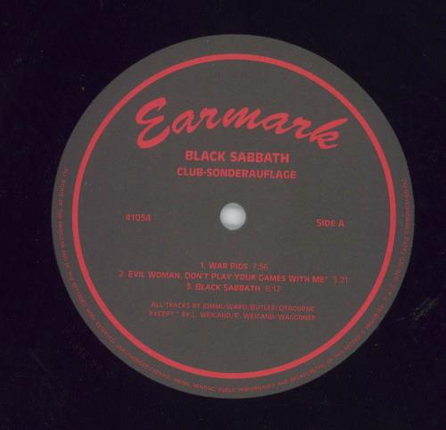 Black Sabbath Black Sabbath vinyl LP album (LP record) Italian BLKLPBL695250