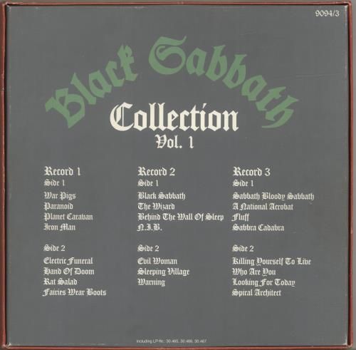 Black Sabbath Collection Vol 1 - Lightning Artwork Vinyl Box Set Spanish BLKVXCO695671