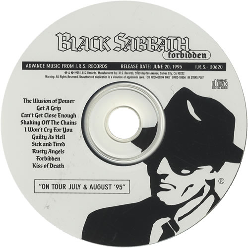 Black Sabbath Forbidden CD album (CDLP) US BLKCDFO115772