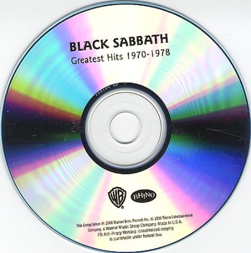 Black Sabbath Greatest Hits 1970-1978 CD-R acetate US BLKCRGR355652