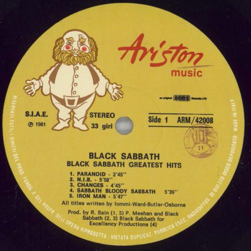 Black Sabbath Greatest Hits vinyl LP album (LP record) Spanish BLKLPGR822476