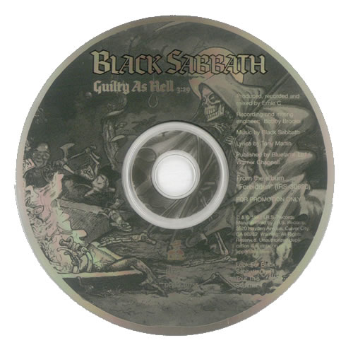 Black Sabbath Guilty As Hell CD single (CD5 / 5") US BLKC5GU49504