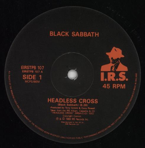 Black Sabbath Headless Cross + Poster Sleeve 12" vinyl single (12 inch record / Maxi-single) UK BLK12HE159871