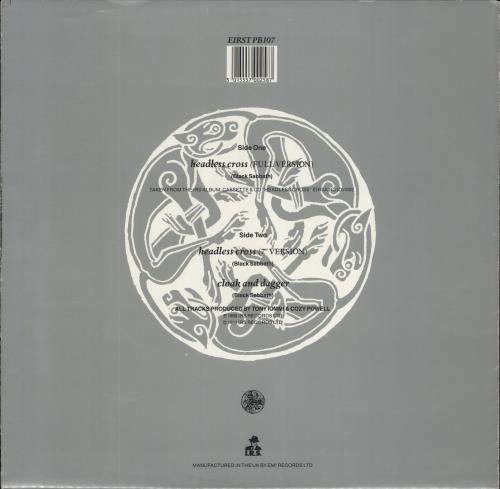 Black Sabbath Headless Cross + Poster Sleeve 12" vinyl single (12 inch record / Maxi-single) UK BLK12HE159871