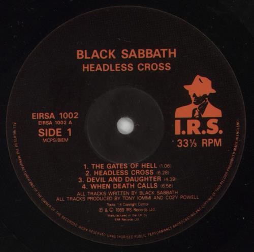 Black Sabbath Headless Cross - VG vinyl LP album (LP record) UK BLKLPHE788193