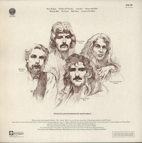 Black Sabbath Heaven And Hell vinyl LP album (LP record) UK BLKLPHE682244