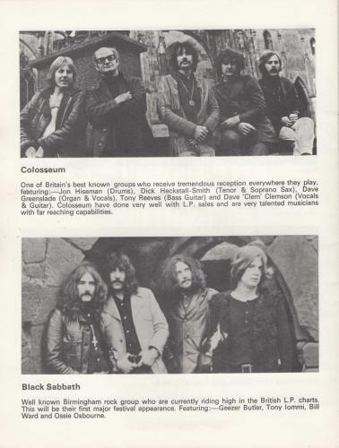 Black Sabbath Hollywood Music Festival + Ticket tour programme UK BLKTRHO694429