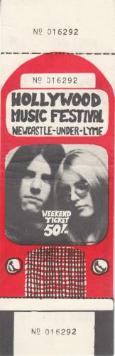 Black Sabbath Hollywood Music Festival + Ticket tour programme UK BLKTRHO694429