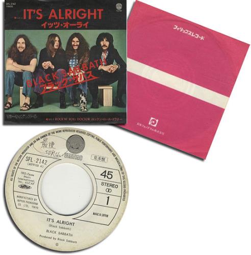 Black Sabbath It's Alright 7" vinyl single (7 inch record / 45) Japanese BLK07IT429186