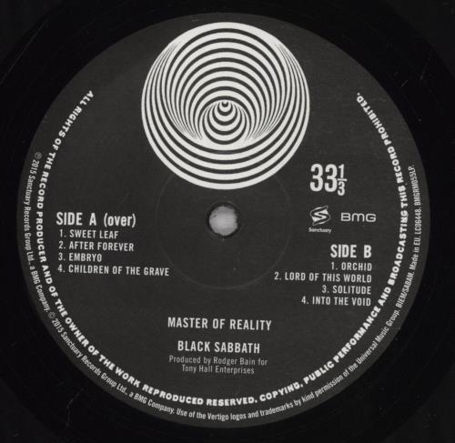 Black Sabbath Master Of Reality - 180gm - EX vinyl LP album (LP record) UK BLKLPMA834549