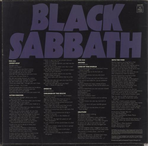 Black Sabbath Master Of Reality - 1st - VG vinyl LP album (LP record) UK BLKLPMA580144