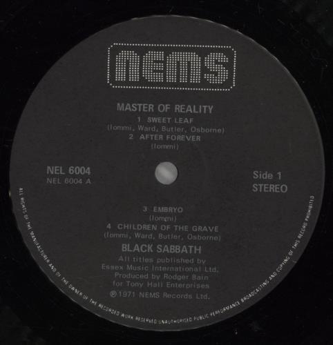Black Sabbath Master Of Reality - Glossy Garrodprint Sleeve vinyl LP album (LP record) UK BLKLPMA886277