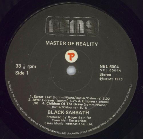 Black Sabbath Master Of Reality - Glossy Sleeve Printed in England vinyl LP album (LP record) UK BLKLPMA828832