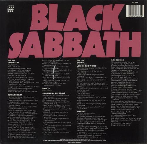 Black Sabbath Master Of Reality - VG vinyl LP album (LP record) German BLKLPMA872150