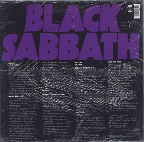 Black Sabbath Master Of Reality vinyl LP album (LP record) US BLKLPMA775655