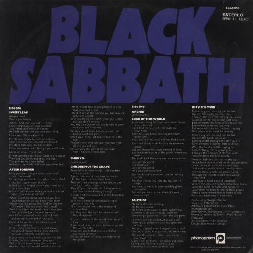 Black Sabbath Master Of Reality vinyl LP album (LP record) Brazilian BLKLPMA846403