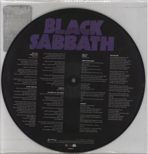 Black Sabbath Master Of Reality picture disc LP (vinyl picture disc album) Italian BLKPDMA858698