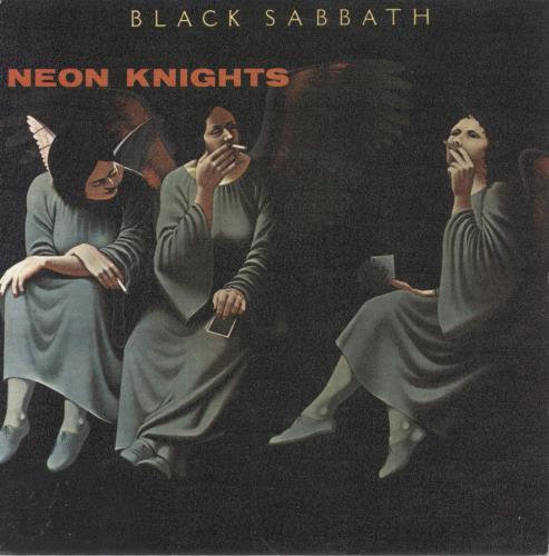 Black Sabbath Neon Knights + Sleeve 7" vinyl single (7 inch record / 45) Spanish BLK07NE849663