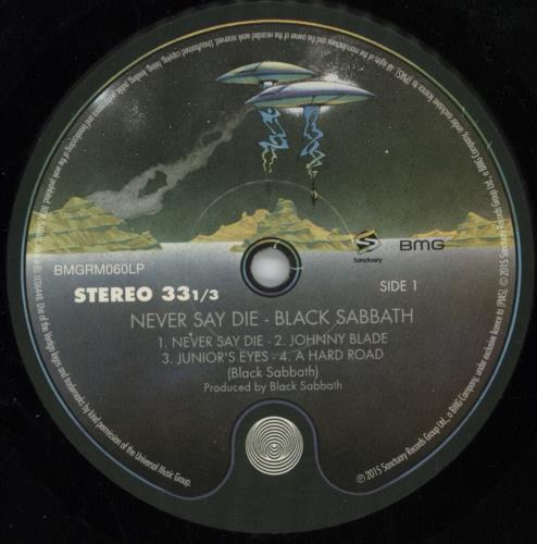 Black Sabbath Never Say Die! vinyl LP album (LP record) UK BLKLPNE816215