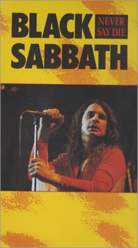 Black Sabbath Never Say Die video (VHS or PAL or NTSC) UK BLKVINE160501